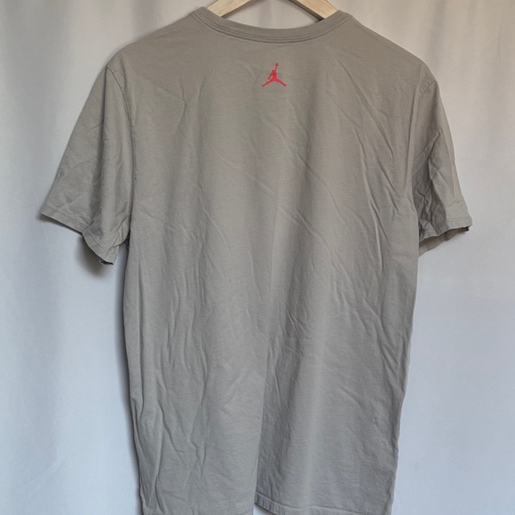Jordan Gray Tee with Vibrant Orange Logo - Picture 3 of 5